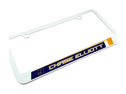 Chase Elliott NAPA # & Name Rail White License Plate Frame