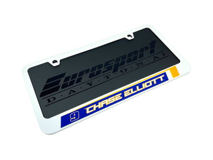 Chase Elliott NAPA # & Name Rail White License Plate Frame