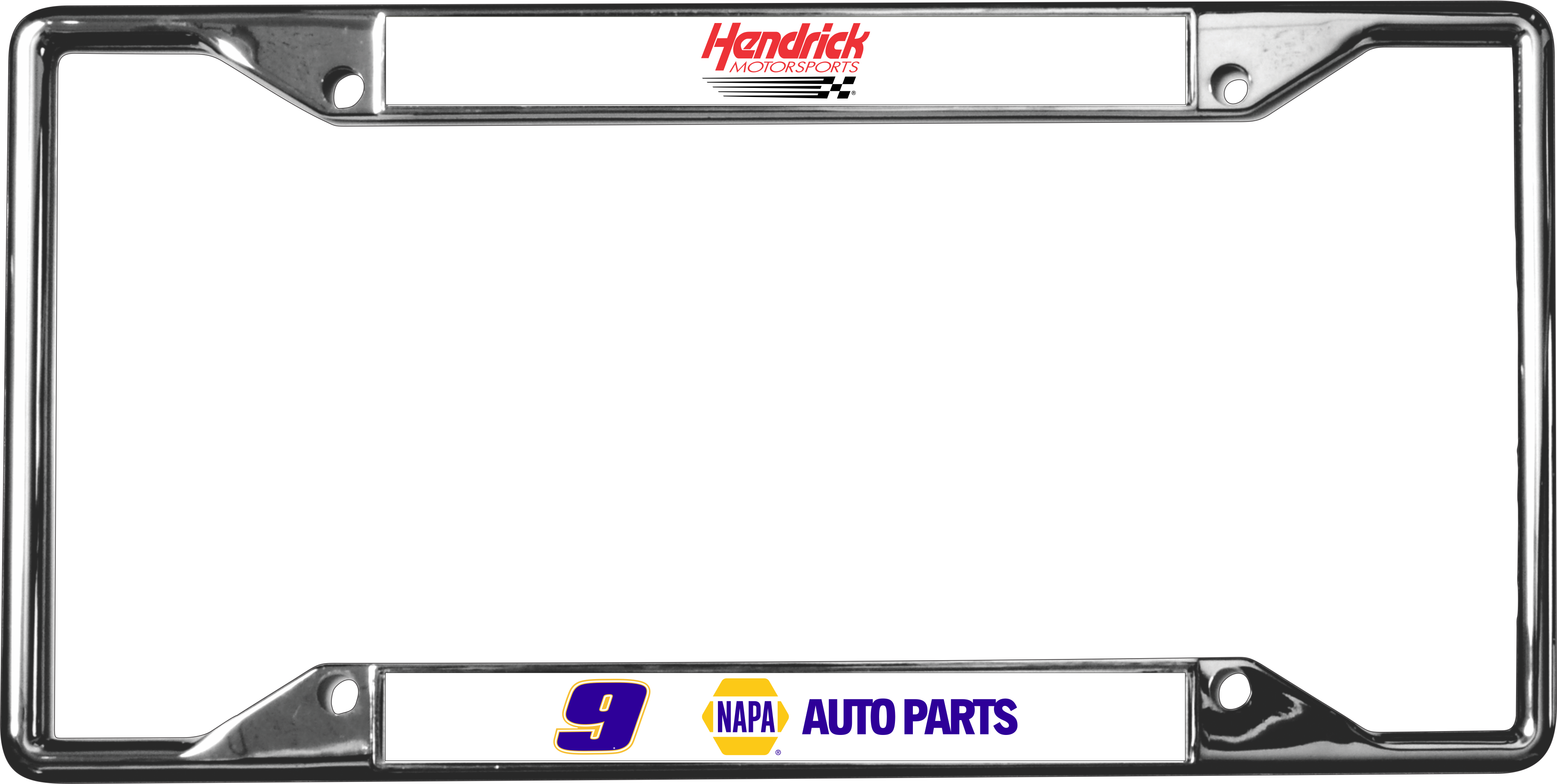 Chase Elliott NAPA # & Sponsor Chrome License Plate Frame