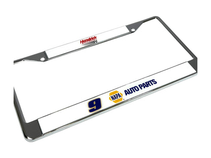 Chase Elliott NAPA # & Sponsor Chrome License Plate Frame