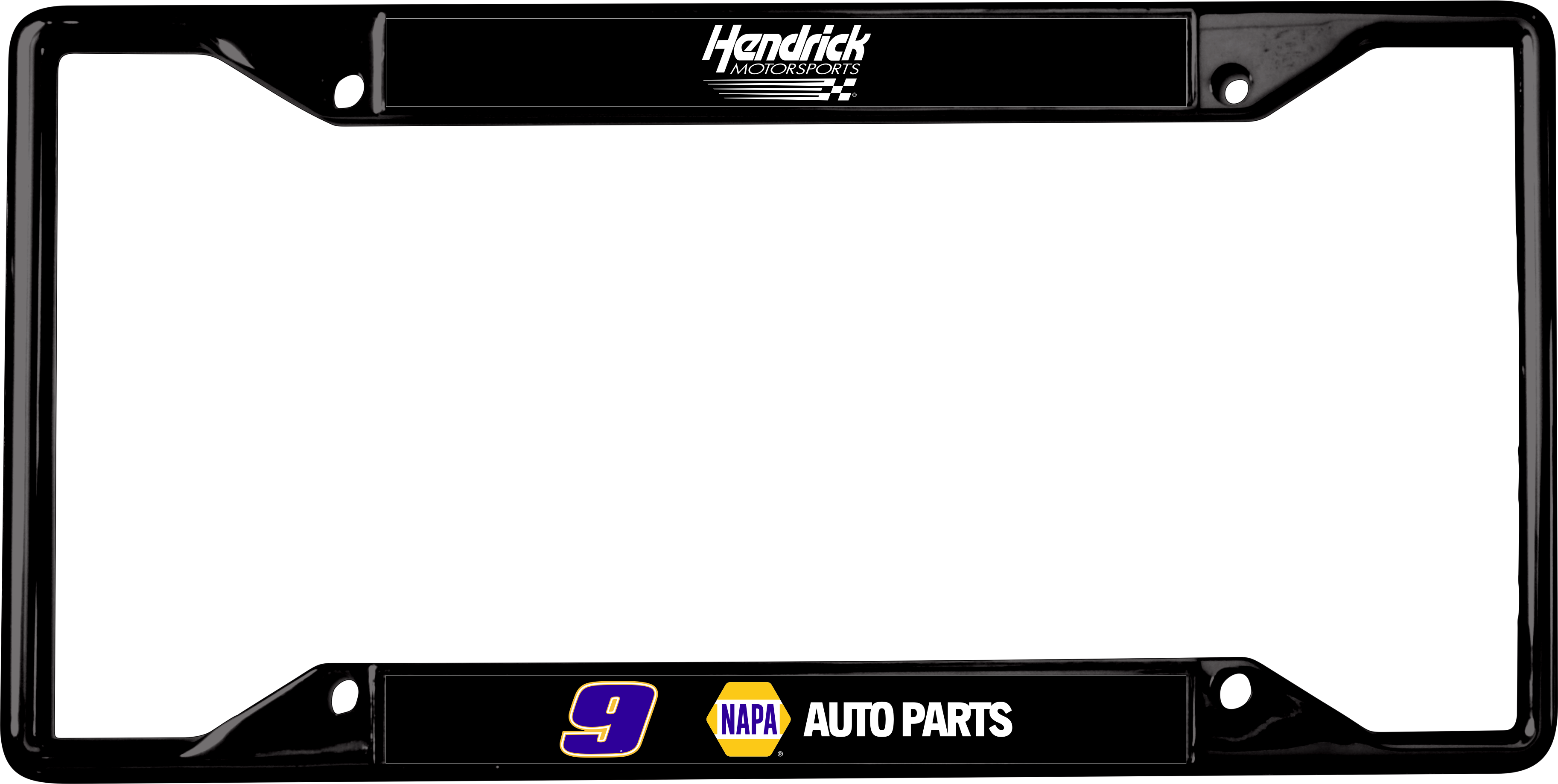 Chase Elliott NAPA # & Sponsor Black License Plate Frame