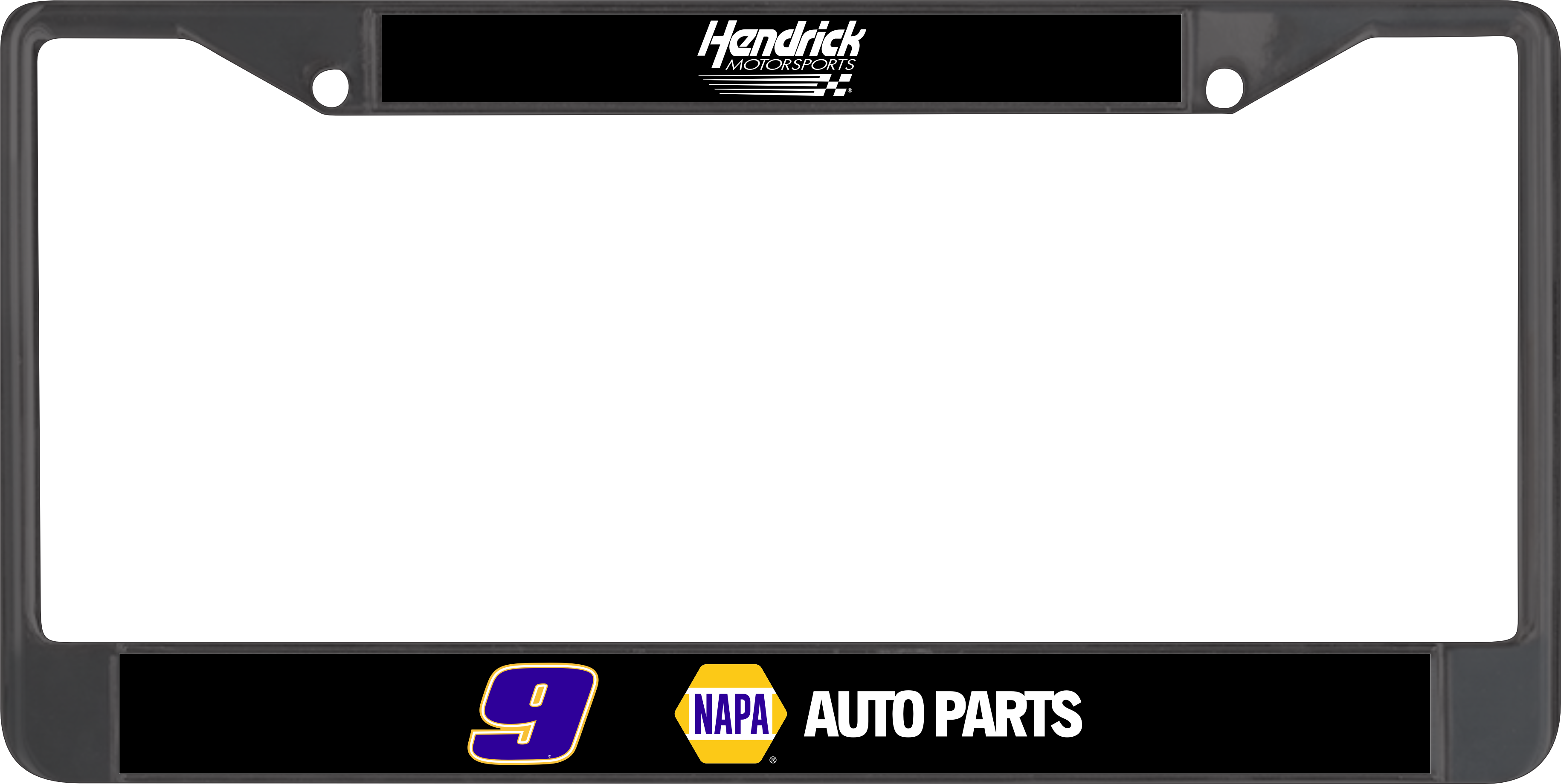 Chase Elliott NAPA # & Sponsor Black License Plate Frame