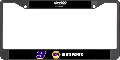 Chase Elliott NAPA # & Sponsor Black License Plate Frame