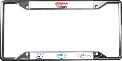 Chase Elliott Amazon Prime # & Sponsor Chrome License Plate Frame