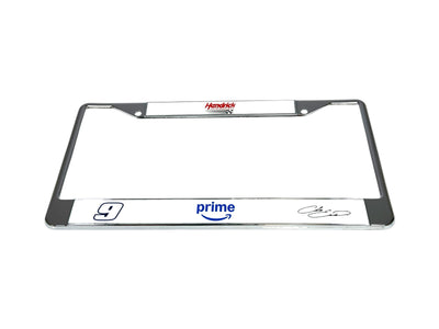 Chase Elliott Amazon Prime # & Sponsor Chrome License Plate Frame