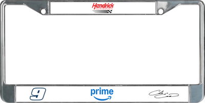Chase Elliott Amazon Prime # & Sponsor Chrome License Plate Frame