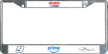 Chase Elliott Amazon Prime # & Sponsor Chrome License Plate Frame