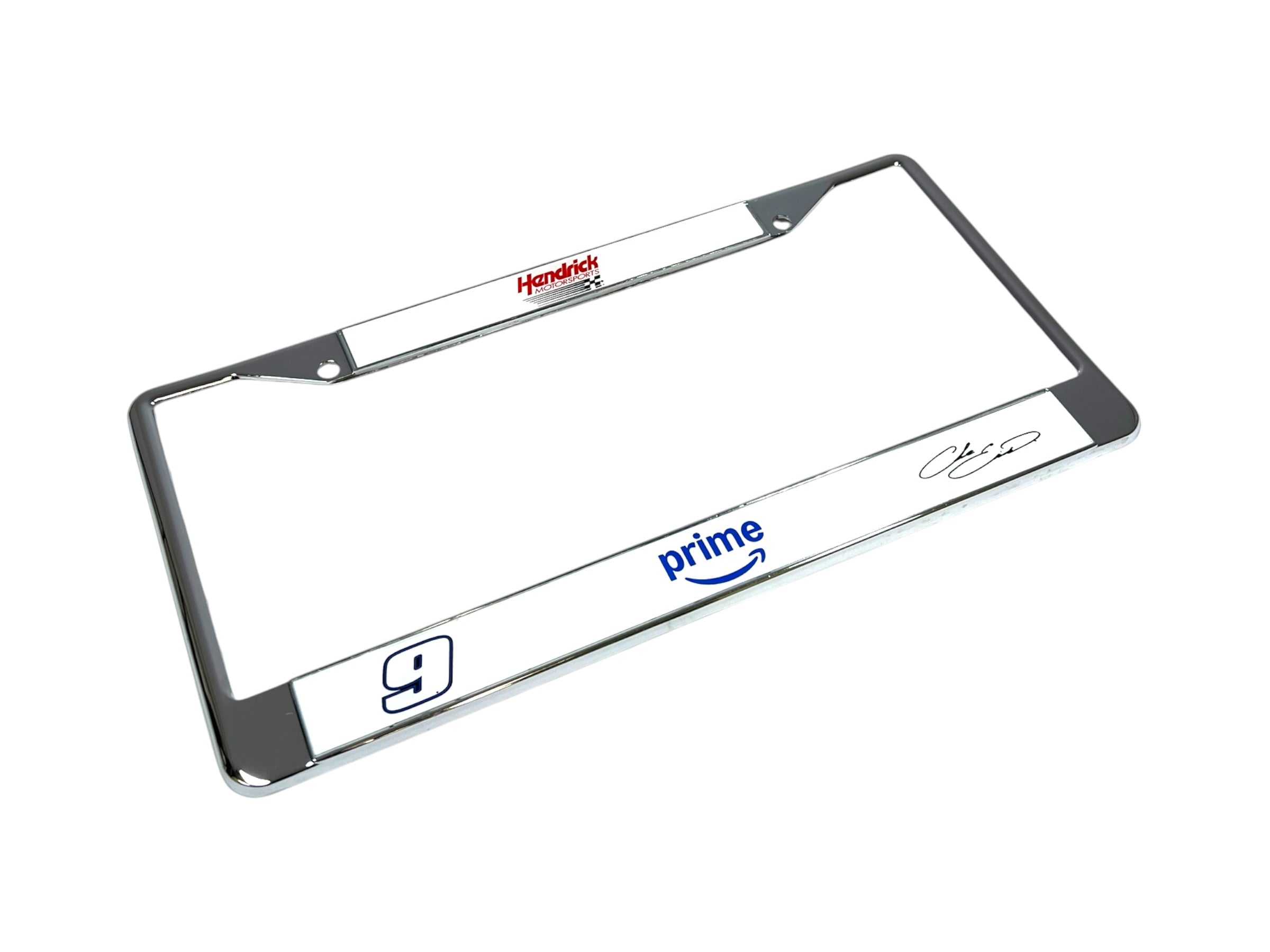 Chase Elliott Amazon Prime # & Sponsor Chrome License Plate Frame
