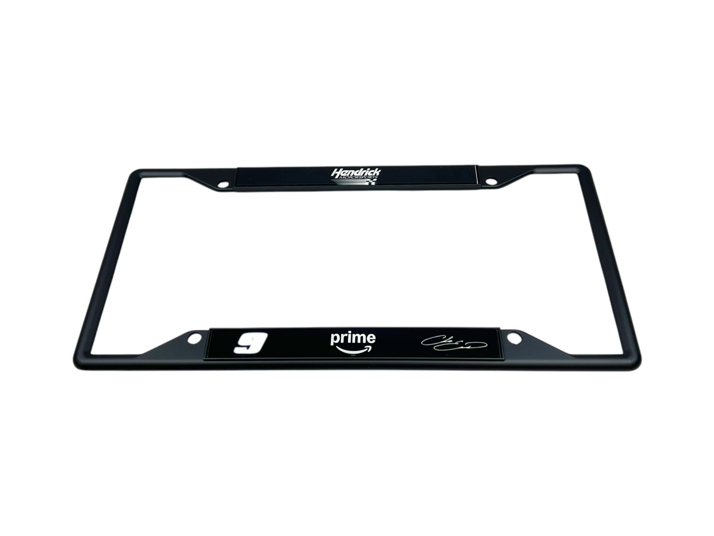 Chase Elliott Amazon Prime # & Sponsor Black License Plate Frame