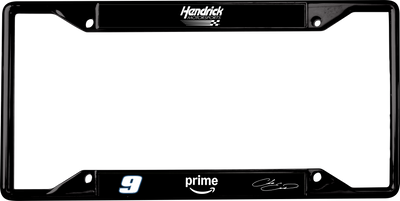 Chase Elliott Amazon Prime # & Sponsor Black License Plate Frame