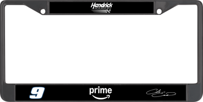 Chase Elliott Amazon Prime # & Sponsor Black License Plate Frame