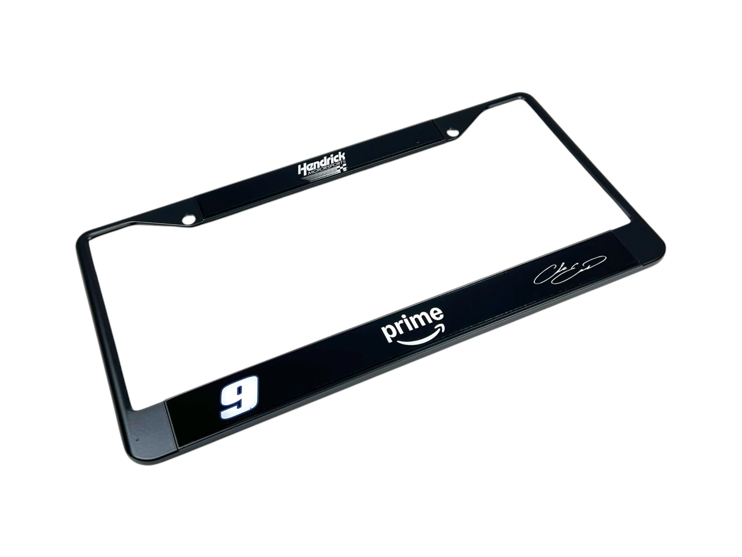 Chase Elliott Amazon Prime # & Sponsor Black License Plate Frame