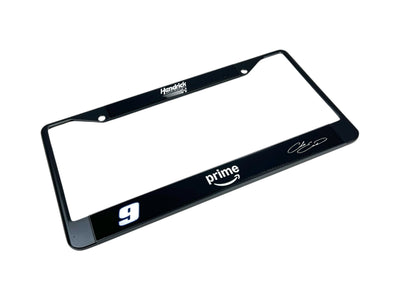 Chase Elliott Amazon Prime # & Sponsor Black License Plate Frame