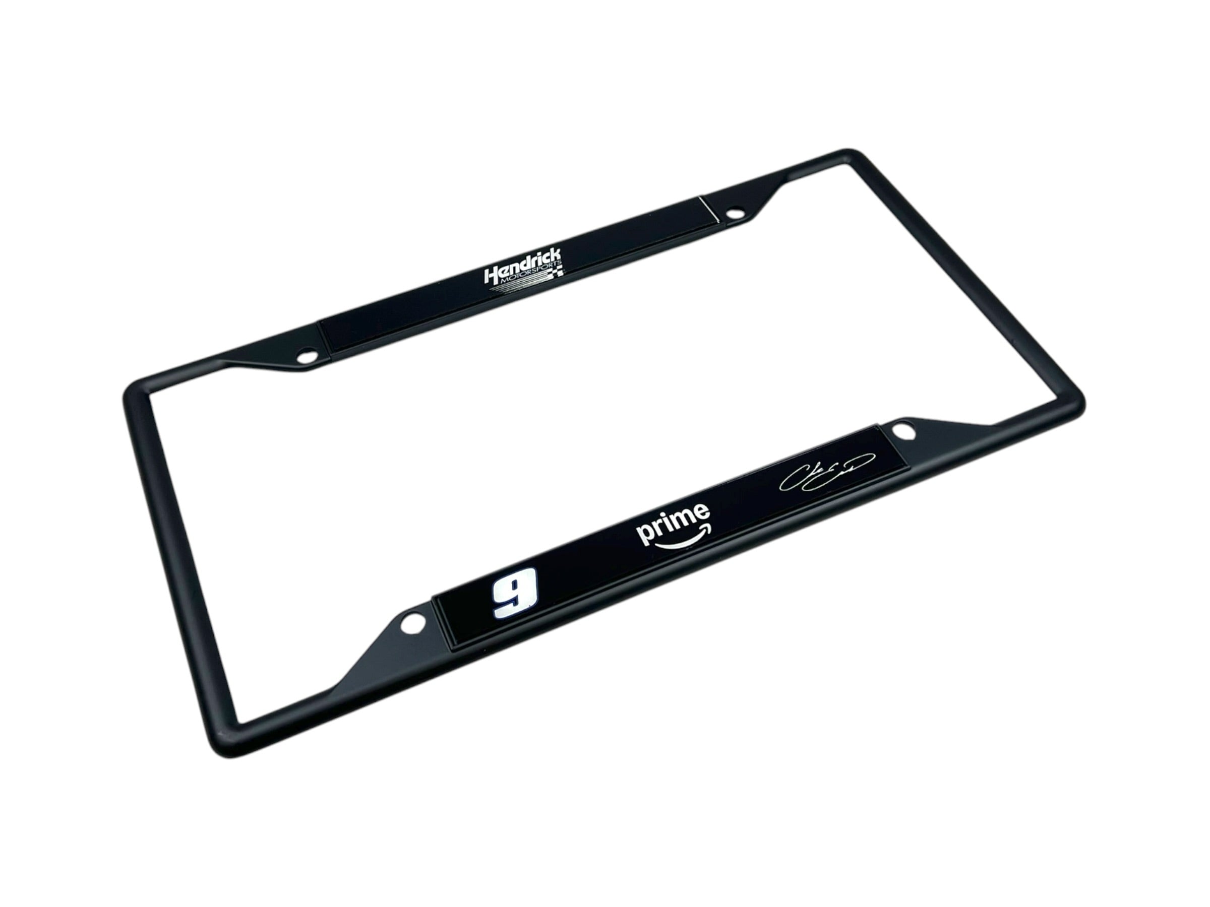 Chase Elliott Amazon Prime # & Sponsor Black License Plate Frame