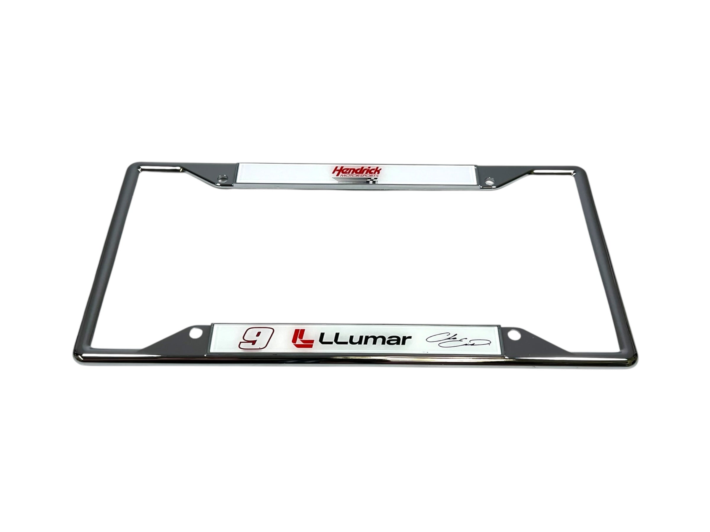 Chase Elliott LLumar # & Sponsor Chrome License Plate Frame