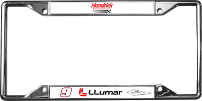 Chase Elliott LLumar # & Sponsor Chrome License Plate Frame
