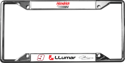 Chase Elliott LLumar # & Sponsor Chrome License Plate Frame