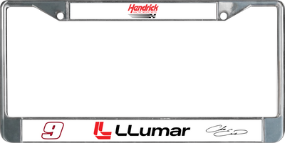Chase Elliott LLumar # & Sponsor Chrome License Plate Frame