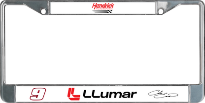 Chase Elliott LLumar # & Sponsor Chrome License Plate Frame