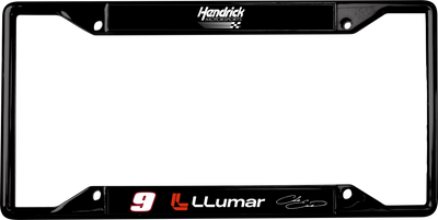 Chase Elliott LLumar # & Sponsor Black License Plate Frame