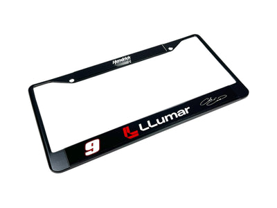 Chase Elliott LLumar # & Sponsor Black License Plate Frame
