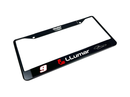 Chase Elliott LLumar # & Sponsor Black License Plate Frame