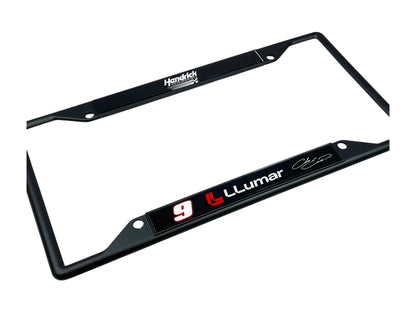 Chase Elliott LLumar # & Sponsor Black License Plate Frame