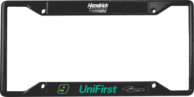 Chase Elliott UniFirst # & Sponsor Black License Plate Frame