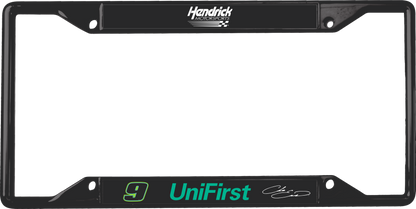 Chase Elliott UniFirst # & Sponsor Black License Plate Frame