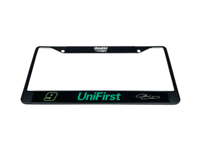 Chase Elliott UniFirst # & Sponsor Black License Plate Frame