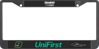 Chase Elliott UniFirst # & Sponsor Black License Plate Frame