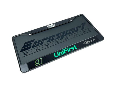 Chase Elliott UniFirst # & Sponsor Black License Plate Frame