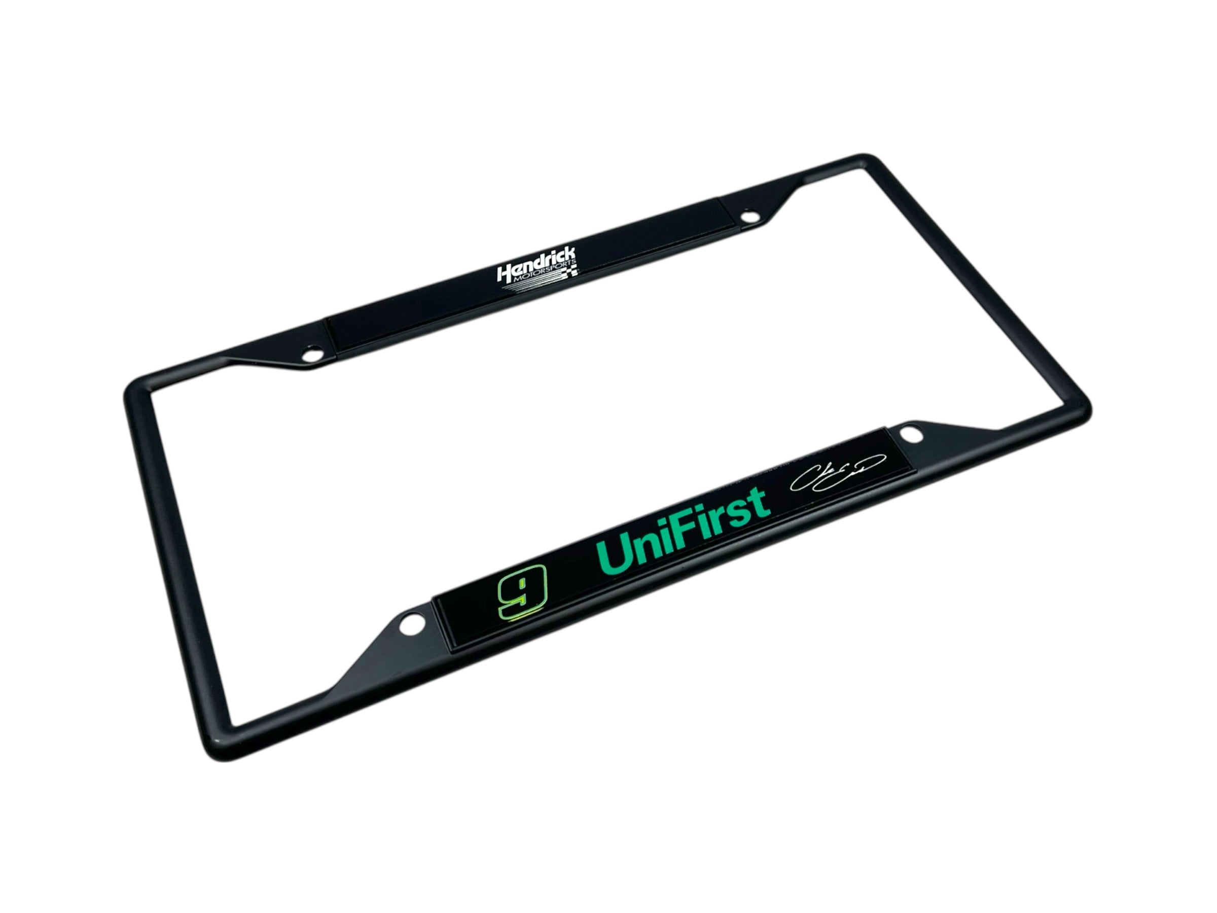 Chase Elliott UniFirst # & Sponsor Black License Plate Frame