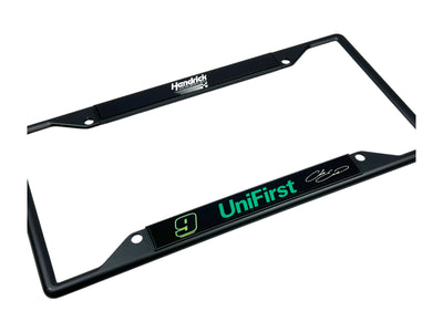 Chase Elliott UniFirst # & Sponsor Black License Plate Frame