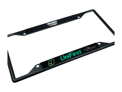 Chase Elliott UniFirst # & Sponsor Black License Plate Frame