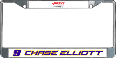 Chase Elliott NAPA # & Name Rail Chrome License Plate Frame