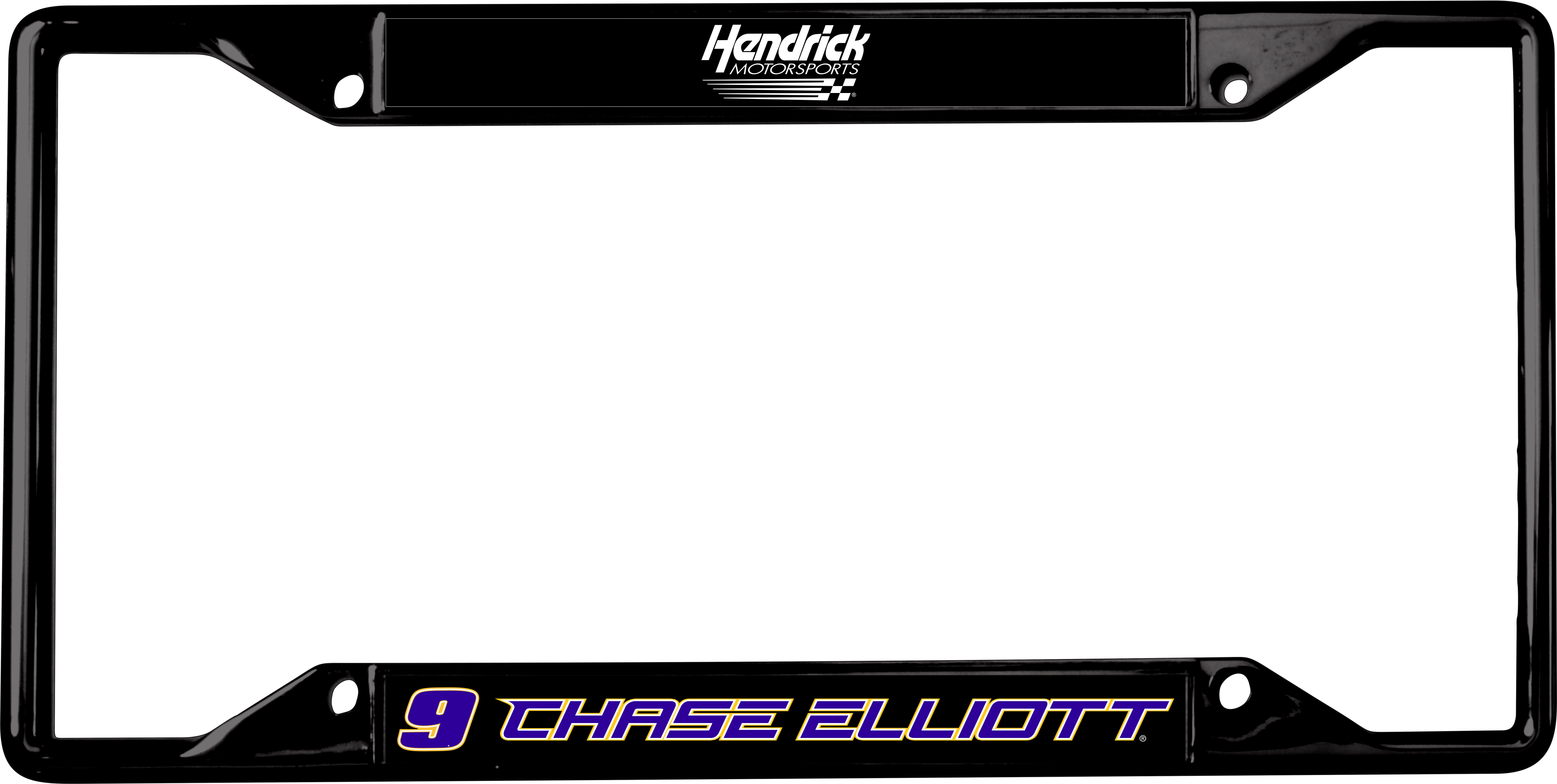 Chase Elliott NAPA # & Name Rail Black License Plate Frame