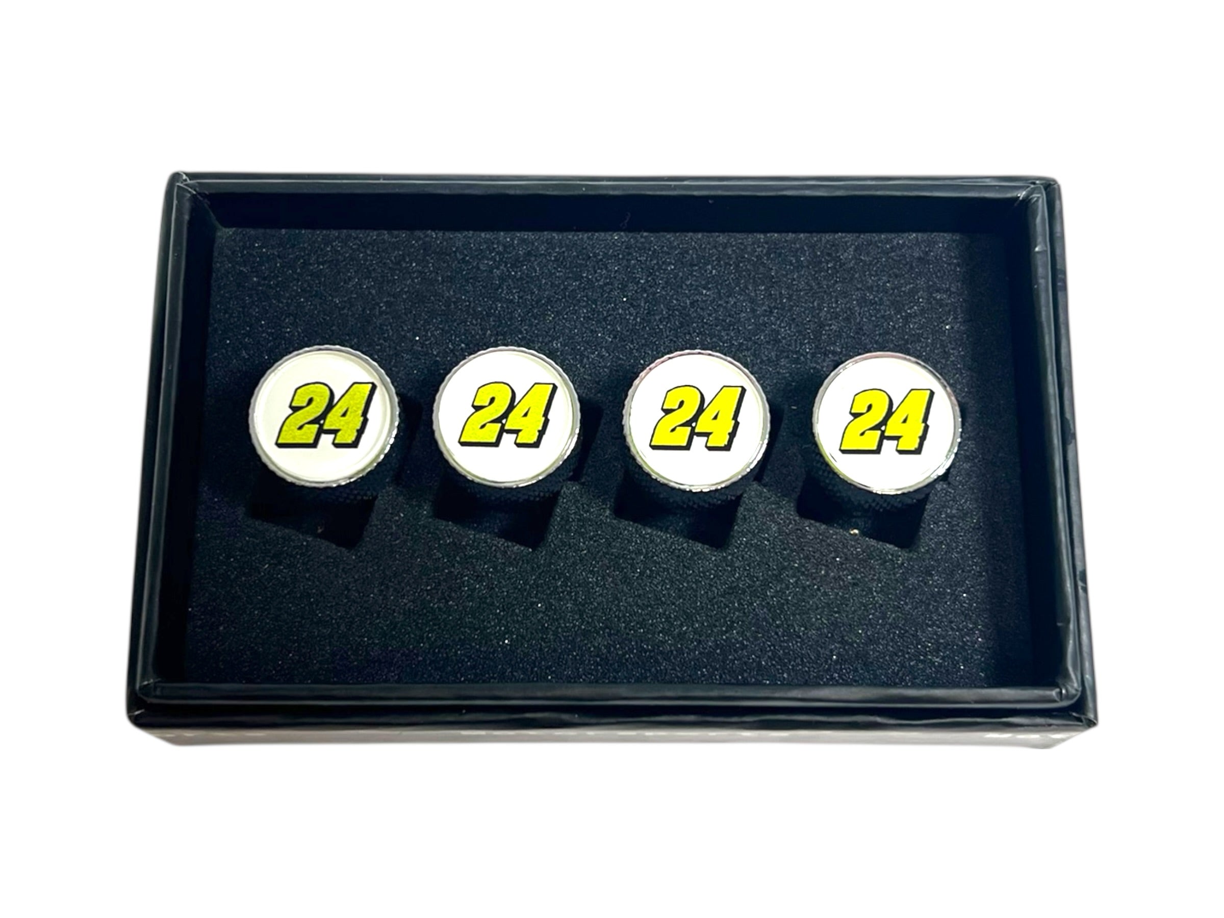 William Byron Raptor # Only Chrome Knurled Valve Stem Caps