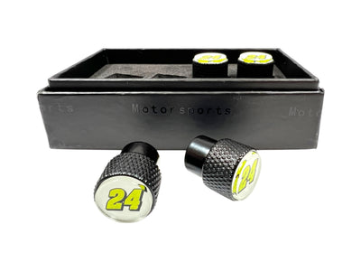 William Byron Raptor # Only Black Knurled Valve Stem Caps