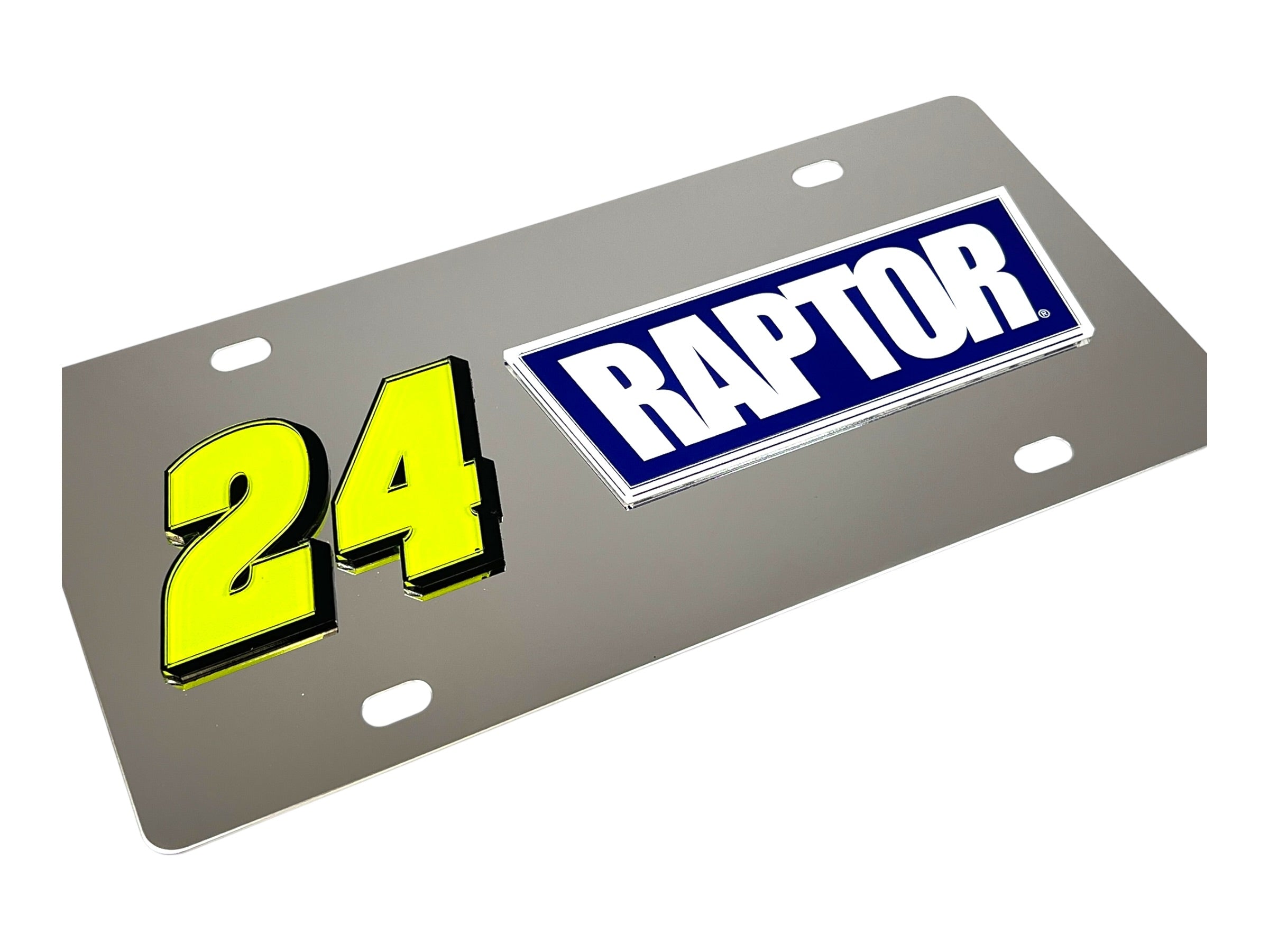 William Byron Raptor # & Sponsor Stainless Steel License Plate