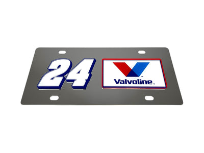 William Byron Valvoline # & Sponsor Stainless Steel License Plate