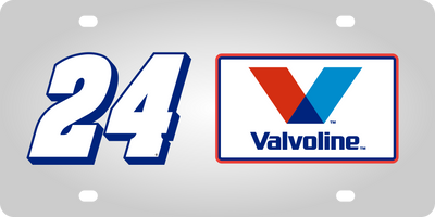 William Byron Valvoline # & Sponsor Stainless Steel License Plate