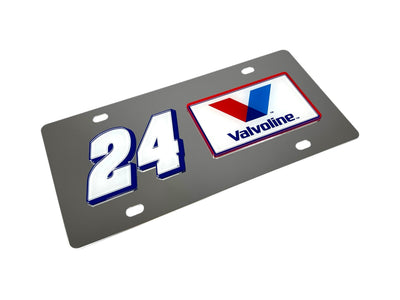 William Byron Valvoline # & Sponsor Stainless Steel License Plate