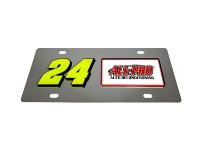 William Byron ALL-PRO # & Sponsor Stainless Steel License Plate