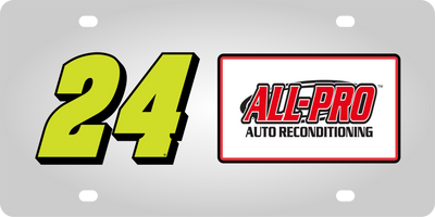 William Byron ALL-PRO # & Sponsor Stainless Steel License Plate