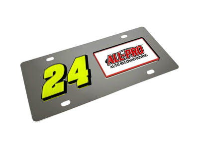 William Byron ALL-PRO # & Sponsor Stainless Steel License Plate