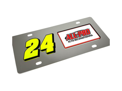 William Byron ALL-PRO # & Sponsor Stainless Steel License Plate