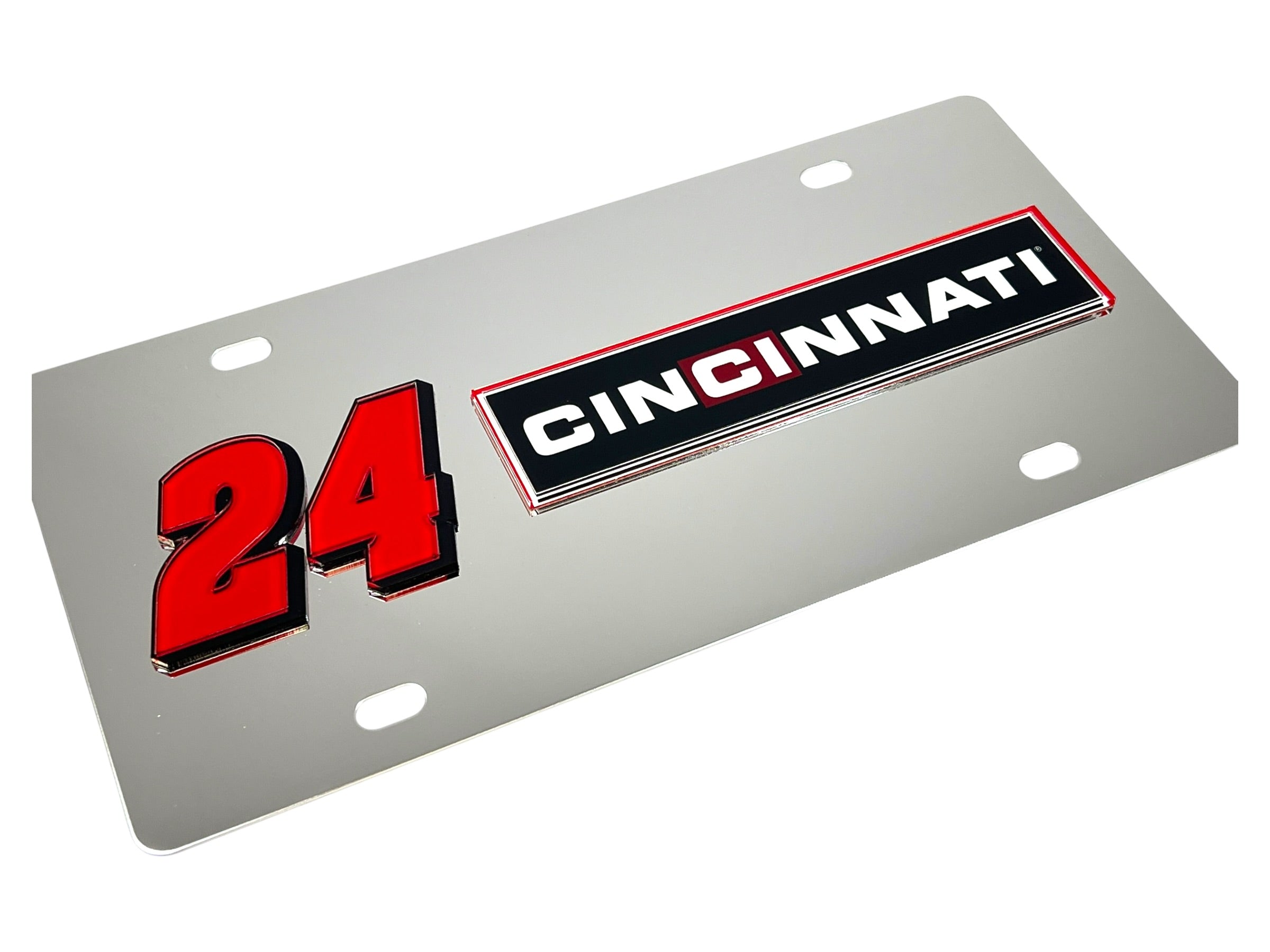 William Byron Cincinnati # & Sponsor Stainless Steel License Plate