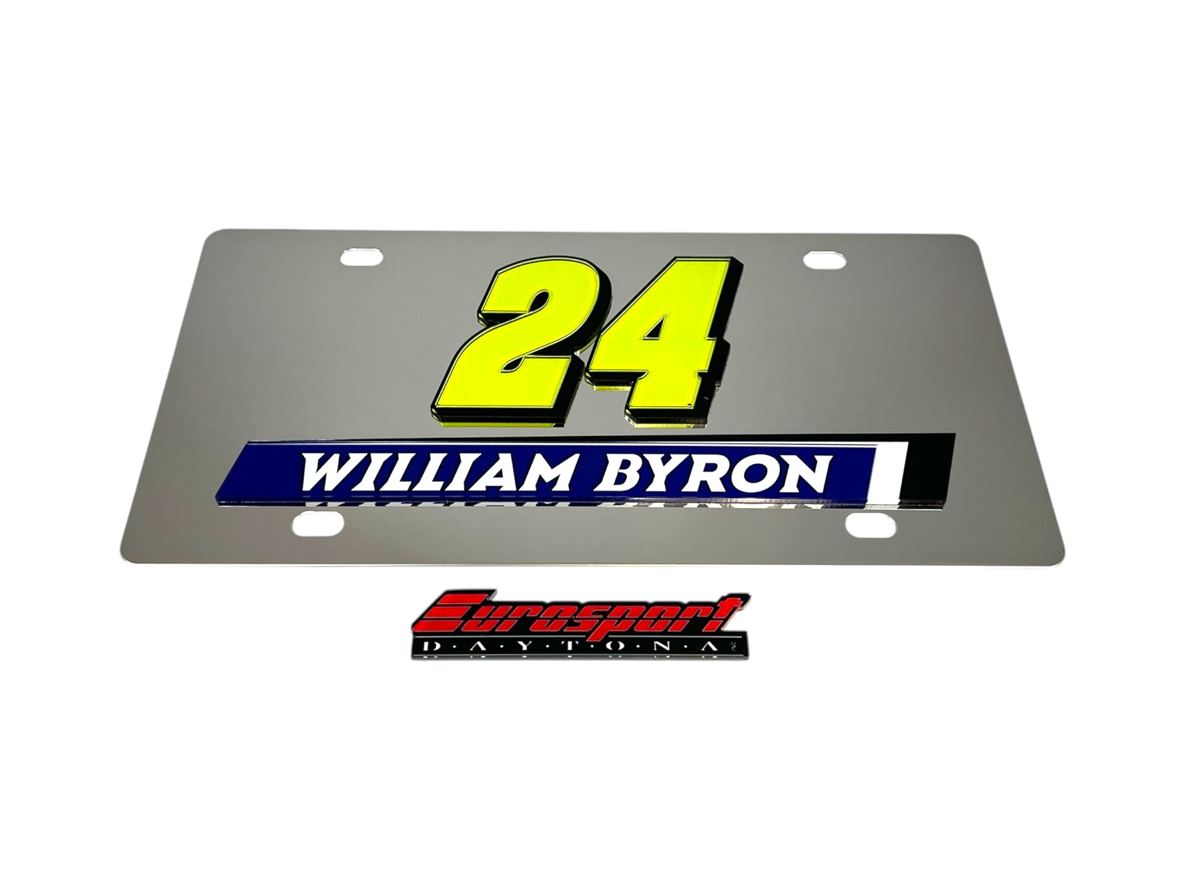 William Byron Raptor # & Name Rail Stainless Steel License Plate