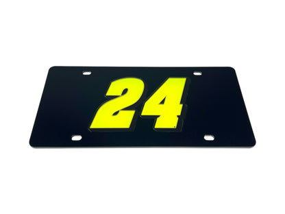 William Byron Raptor # Only Acrylic License Plate